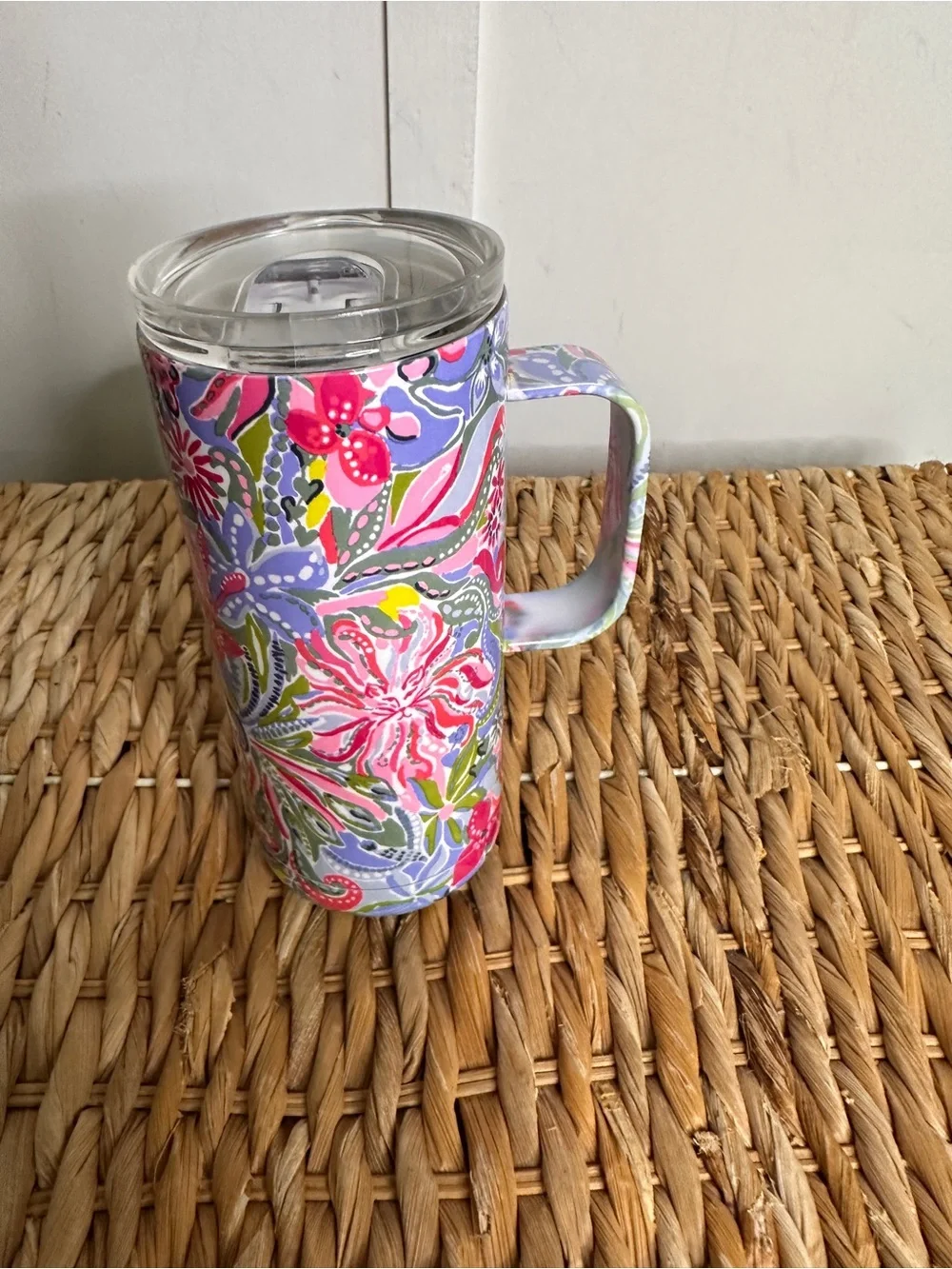 Floral Insulated Travel Mug - Pink & Lavender